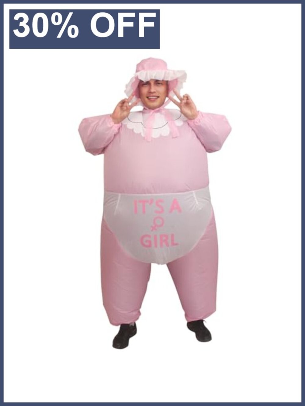 Inflatable Baby Costume for Adults Funny Blow Up Suit Gender Reveal
